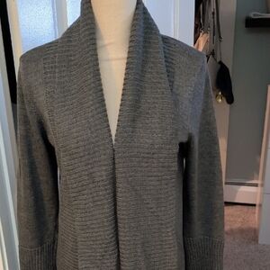 Ann Taylor Charcoal Knit Cardigan
